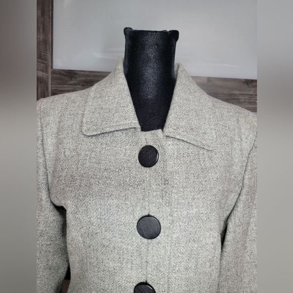 Yves Saint Laurent Rive Gauche Wool Blazer – Gray, Size 36, Made in France - Picture 7 of 12
